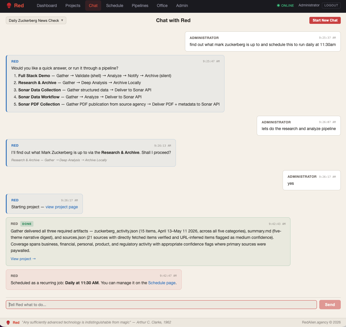 Type anything — agents understand intent, typos and all